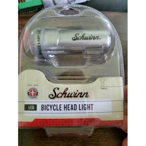 Schwinn 3 LED Headlight with flashing strobe setting & mounting bracket.      L5